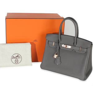 Hermes Etain Togo Birkin 30 RGHW