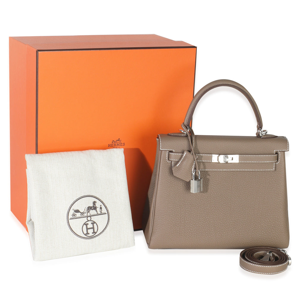 Hermes Etoupe Togo Retourne Kelly 25 PHW