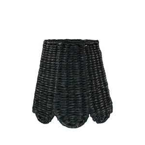 Small Seagrass Shade Cover Scalloped in Black