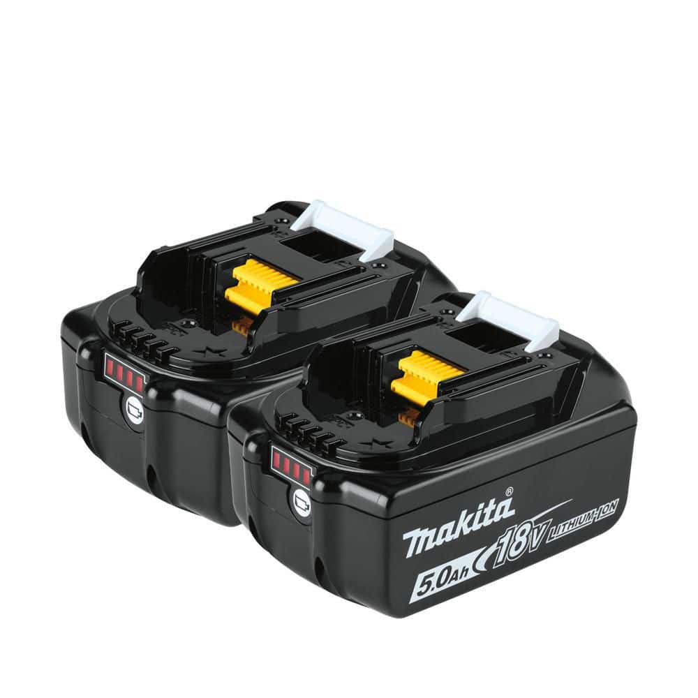 18V LXT Lithium-Ion High Capacity Battery Pack 5.0 Ah with LED Charge Level Indicator (2-Pack)