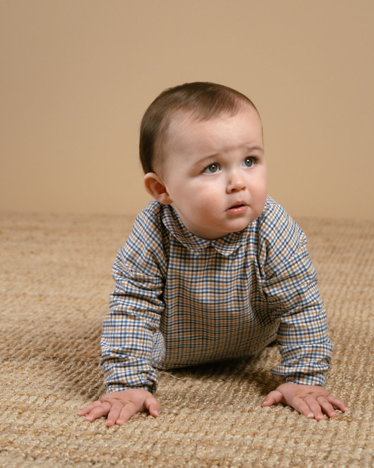 Mallard Shirt in Camel/Blue Check