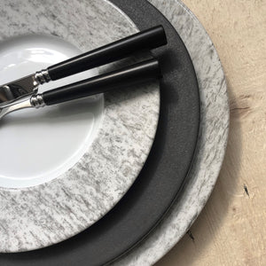 Marat Place Setting in Black Wood, Set of 5