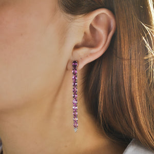 Marian Pink Sapphire Drop Earrings - Jewelry - RUCHI New York