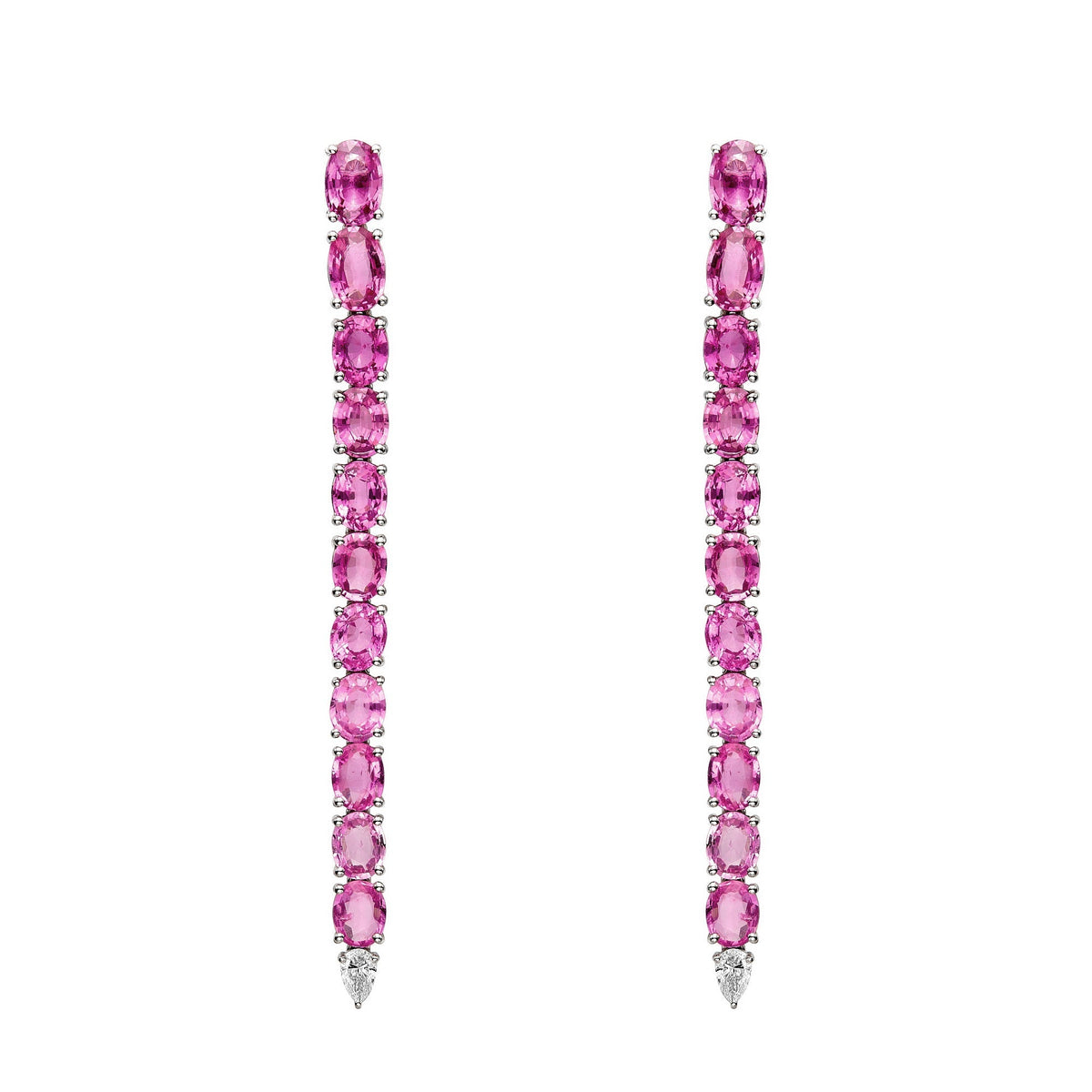 Marian Pink Sapphire Drop Earrings - Jewelry - RUCHI New York