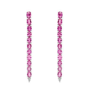 Marian Pink Sapphire Drop Earrings - Jewelry - RUCHI New York