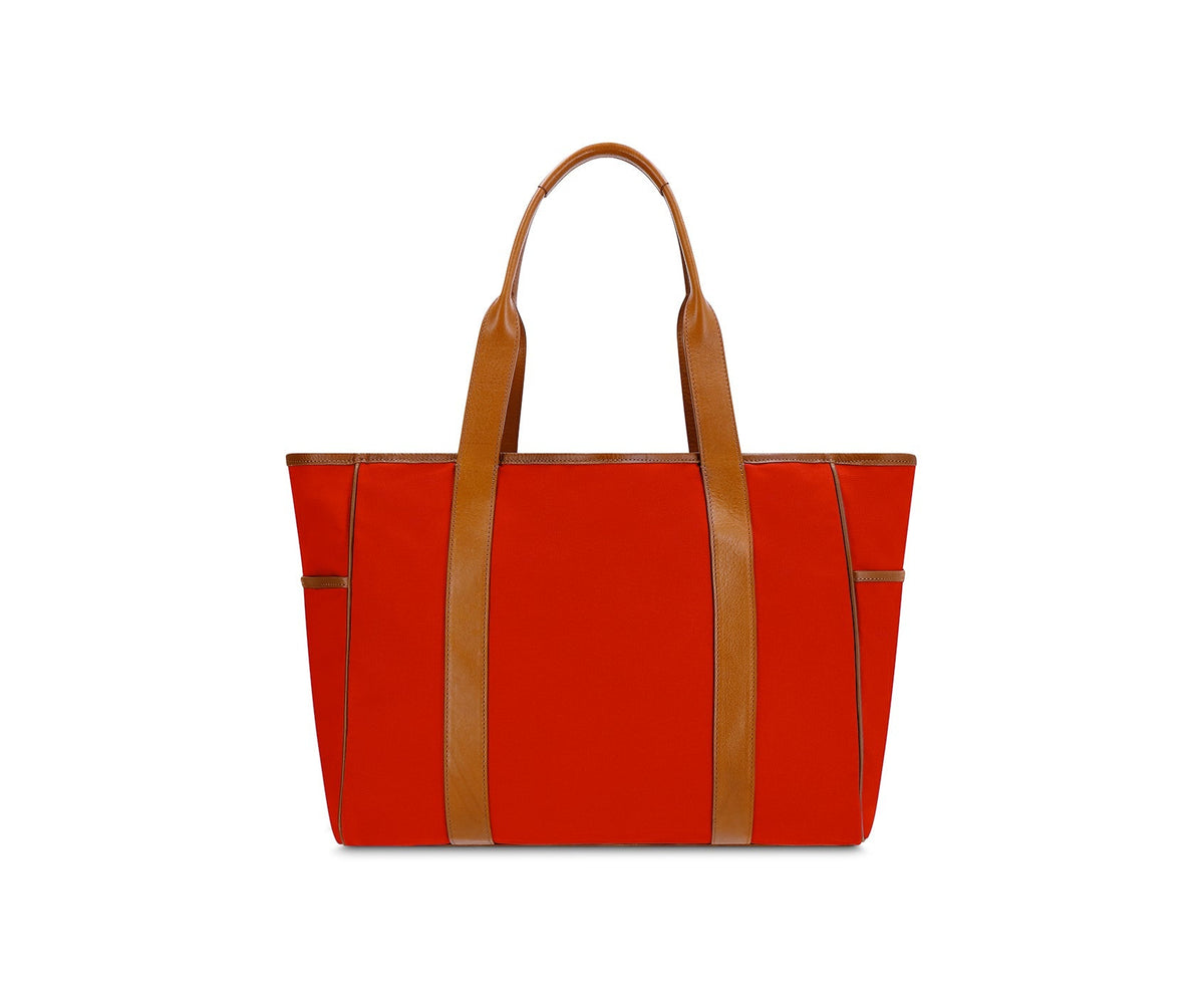 Market Tote No. 294 | Signal Red - Vintage Tan - Ghurka