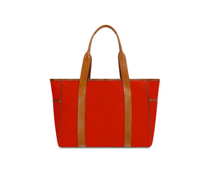 Market Tote No. 294 | Signal Red - Vintage Tan - Ghurka