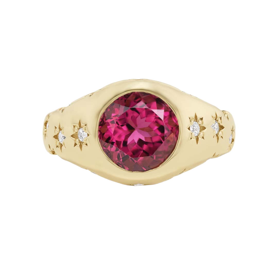 Disco Ring Pink Tourmaline