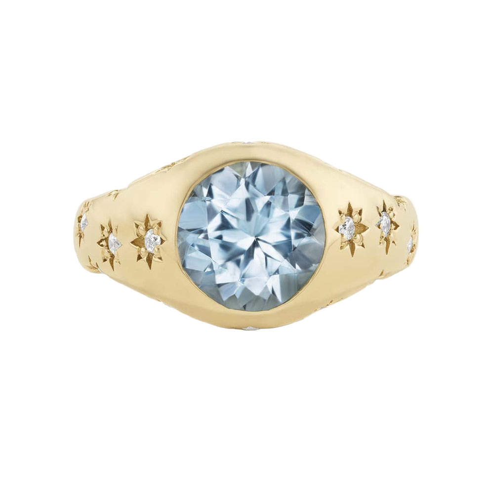 Disco Ring Santa Maria Aquamarine