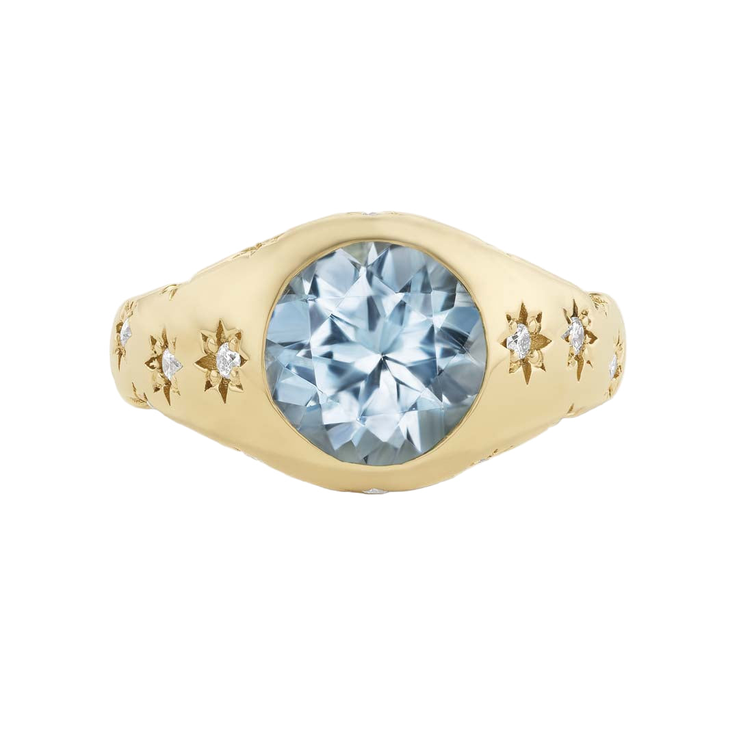 Disco Ring Santa Maria Aquamarine