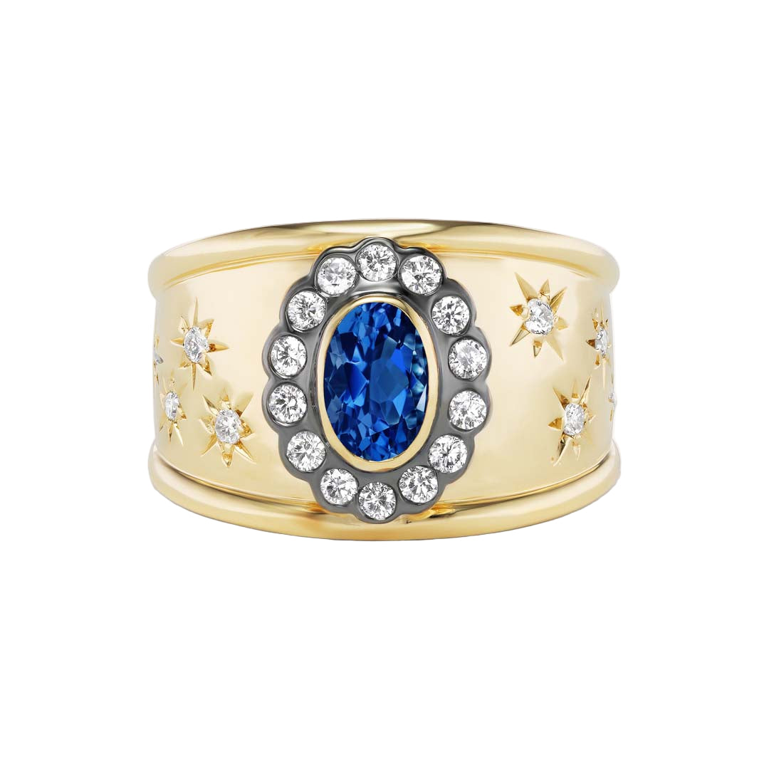 Ali Cigar Band Blue Sapphire