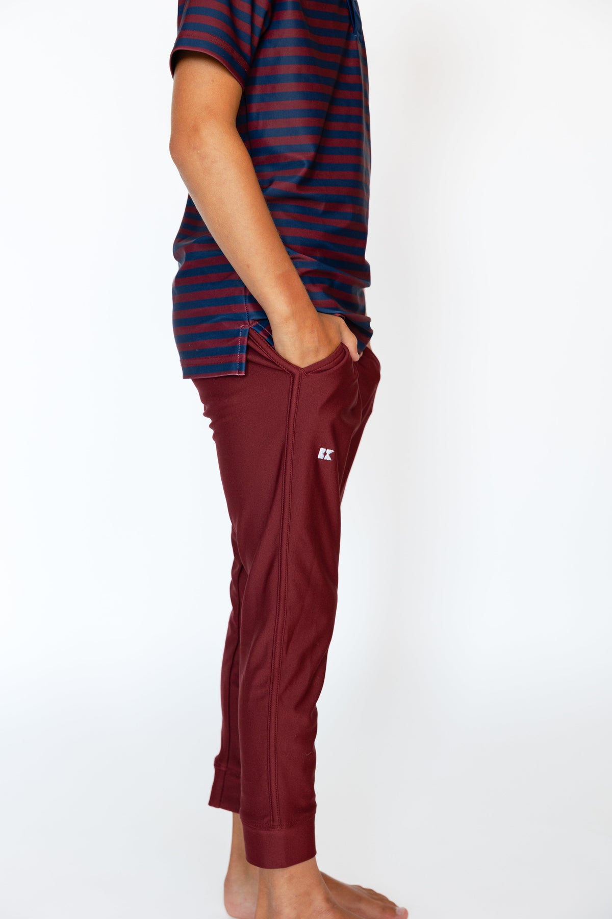 Warm-Up Joggers in Maroon