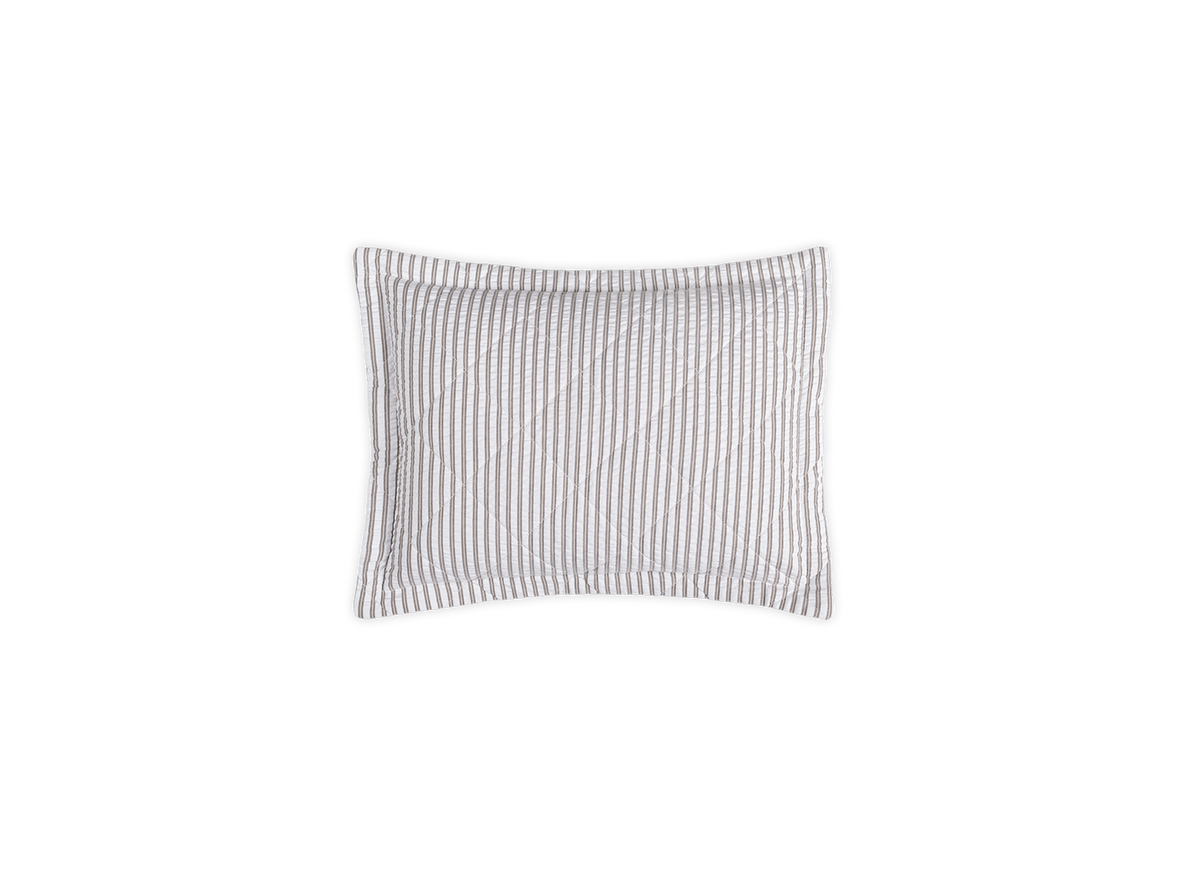 Matteo Sham in Bark, Quilted Boudoir 12" W x 16" L, plus 1" flange