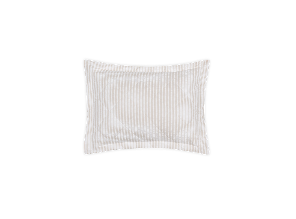 Matteo Sham in Natural, Quilted Boudoir 12" W x 16" L, plus 1" flange
