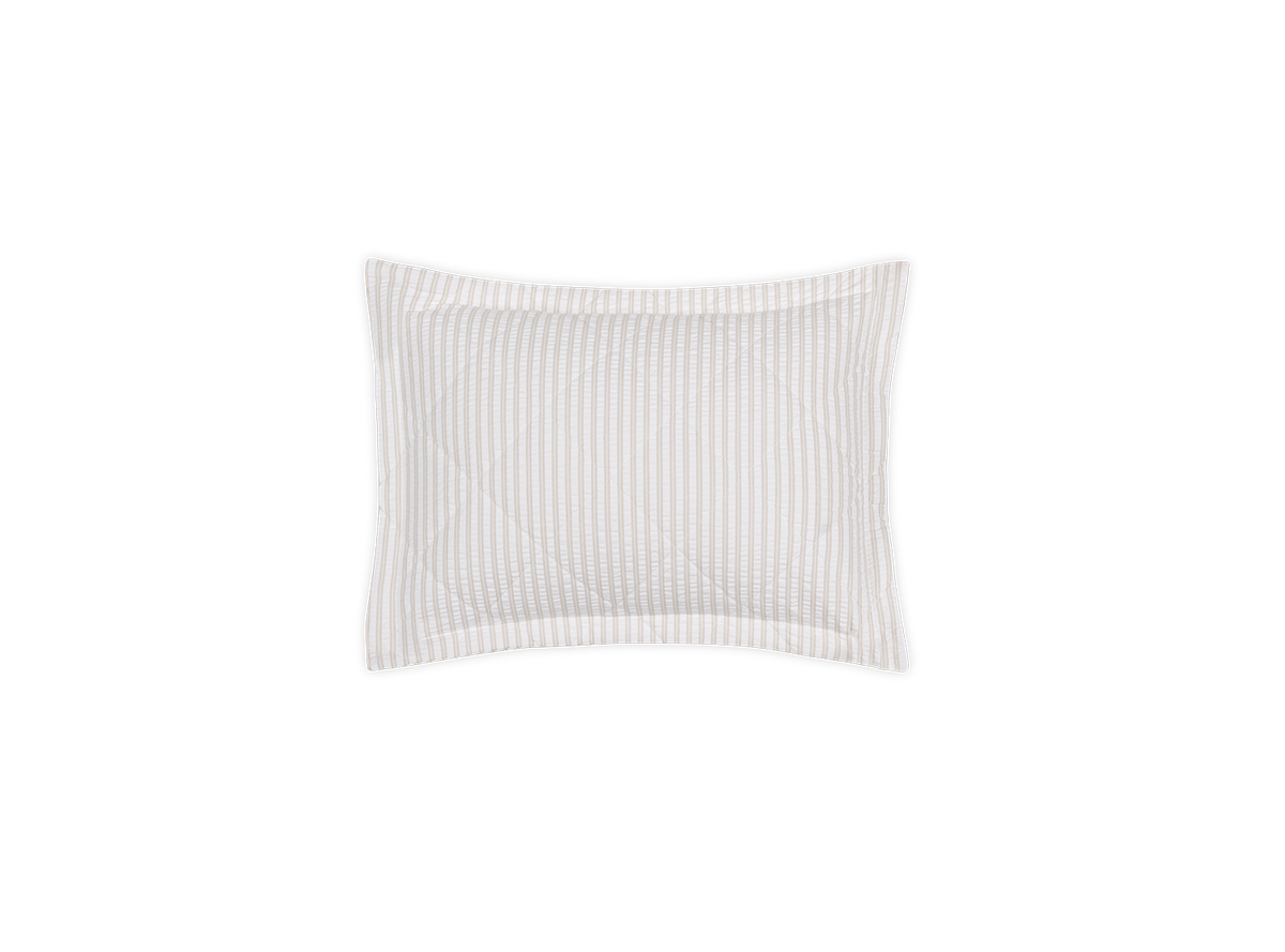 Matteo Sham in Natural, Quilted Boudoir 12" W x 16" L, plus 1" flange