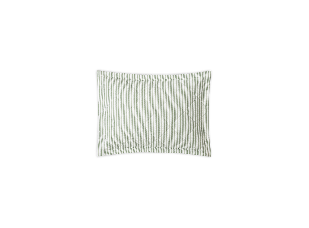 Matteo Sham in Palm, Quilted Boudoir 12" W x 16" L, plus 1" flange