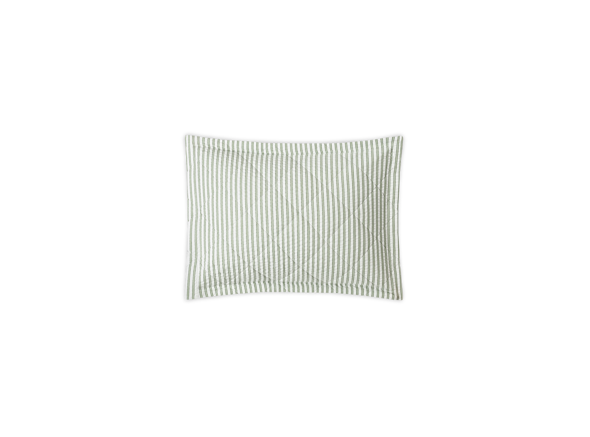 Matteo Sham in Palm, Quilted Boudoir 12" W x 16" L, plus 1" flange