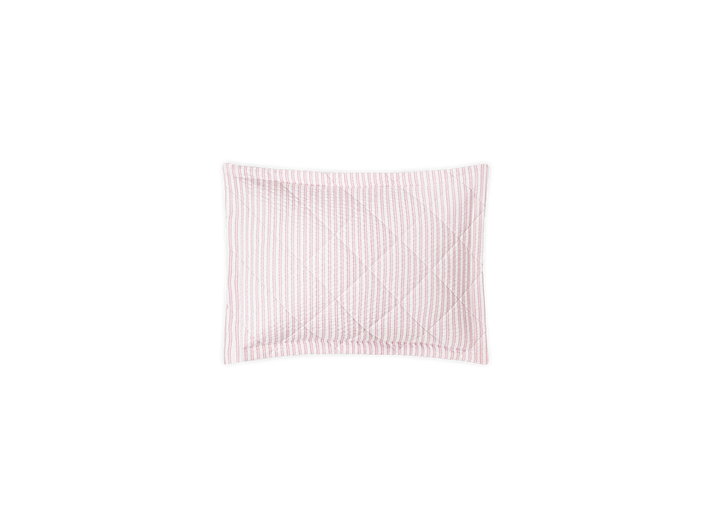 Matteo Sham in Pink, Quilted Boudoir 12" W x 16" L, plus 1" flange