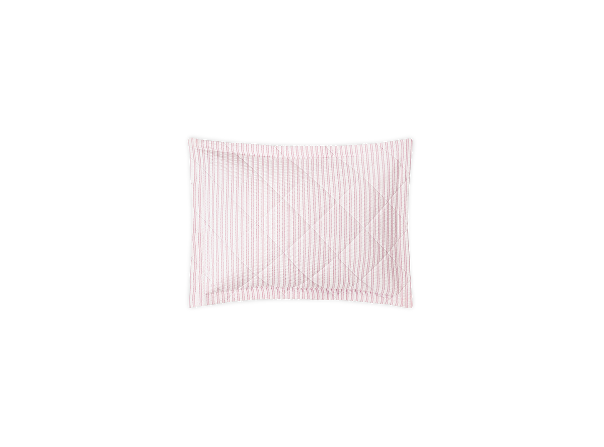 Matteo Sham in Pink, Quilted Boudoir 12" W x 16" L, plus 1" flange
