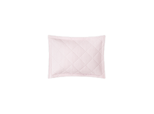 Matteo Sham in Pink, Quilted Boudoir 12" W x 16" L, plus 1" flange