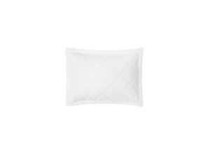 Matteo Sham in White, Quilted Boudoir 12" W x 16" L, plus 1" flange