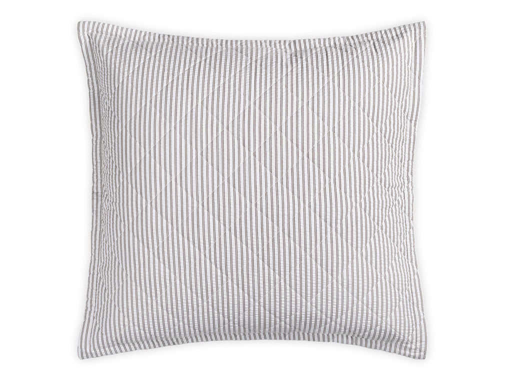 Matteo Sham in Bark, Quilted Euro 27" W x 27" L, plus 1" flange