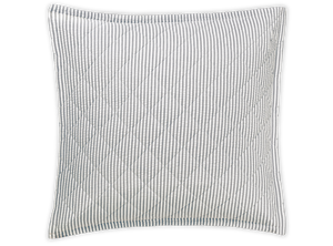 Matteo Sham in Deep Navy, Quilted Euro 27" W x 27" L, plus 1" flange