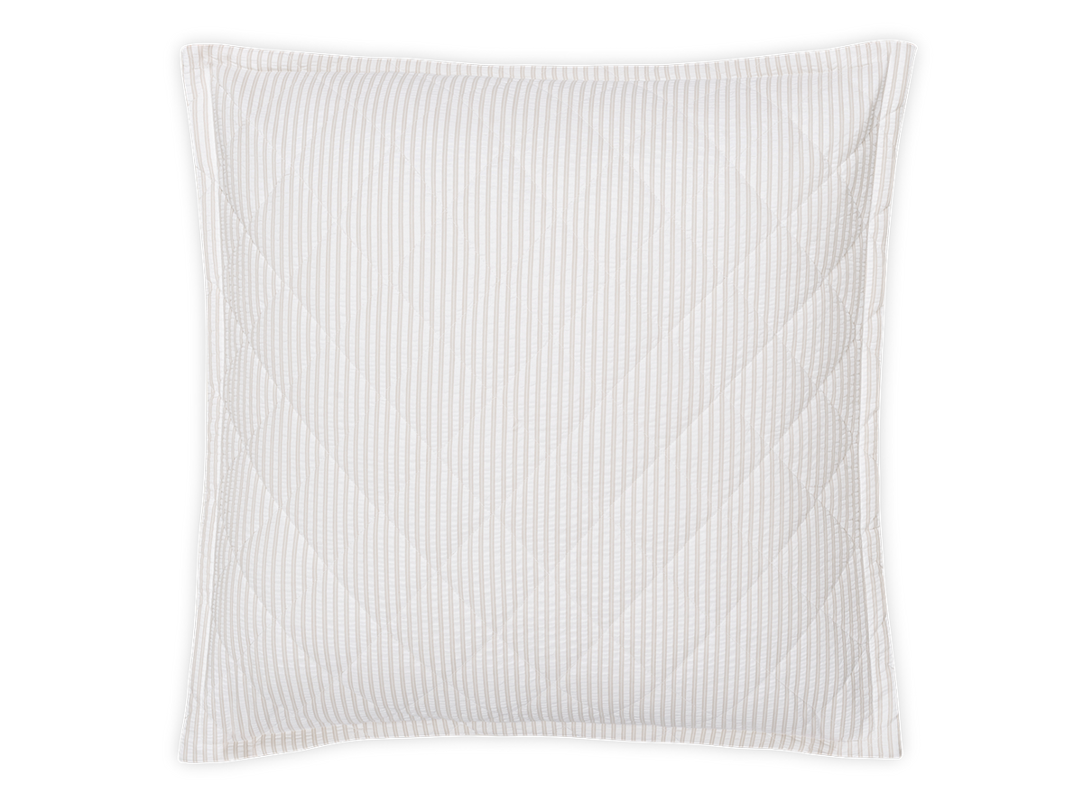 Matteo Sham in Natural, Quilted Euro 27" W x 27" L, plus 1" flange