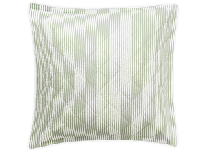 Matteo Sham in Palm, Quilted Euro 27" W x 27" L, plus 1" flange