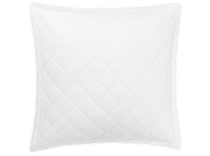 Matteo Sham in White, Quilted Euro 27" W x 27" L, plus 1" flange