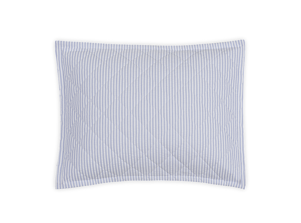 Matteo Sham in Azure, Quilted Standard 21" W x 27" L, plus 1" flange