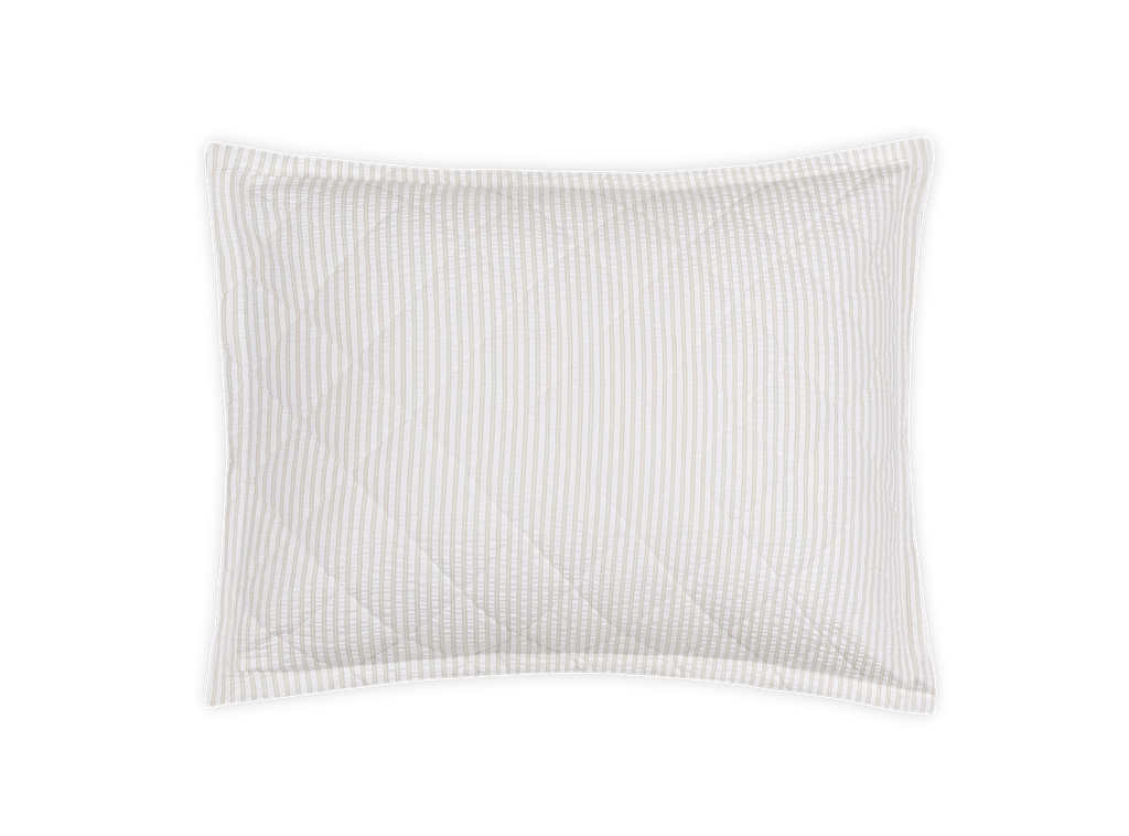 Matteo Sham in Natural, Quilted Standard 21" W x 27" L, plus 1" flange
