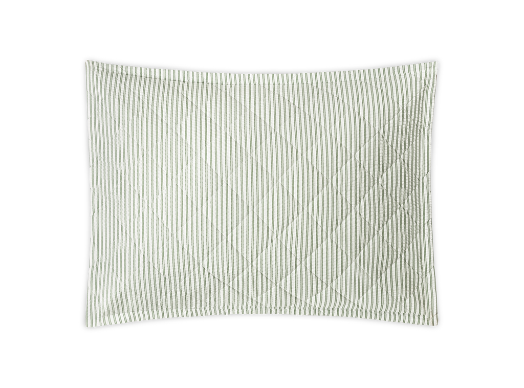 Matteo Sham in Palm, Quilted Standard 21" W x 27" L, plus 1" flange