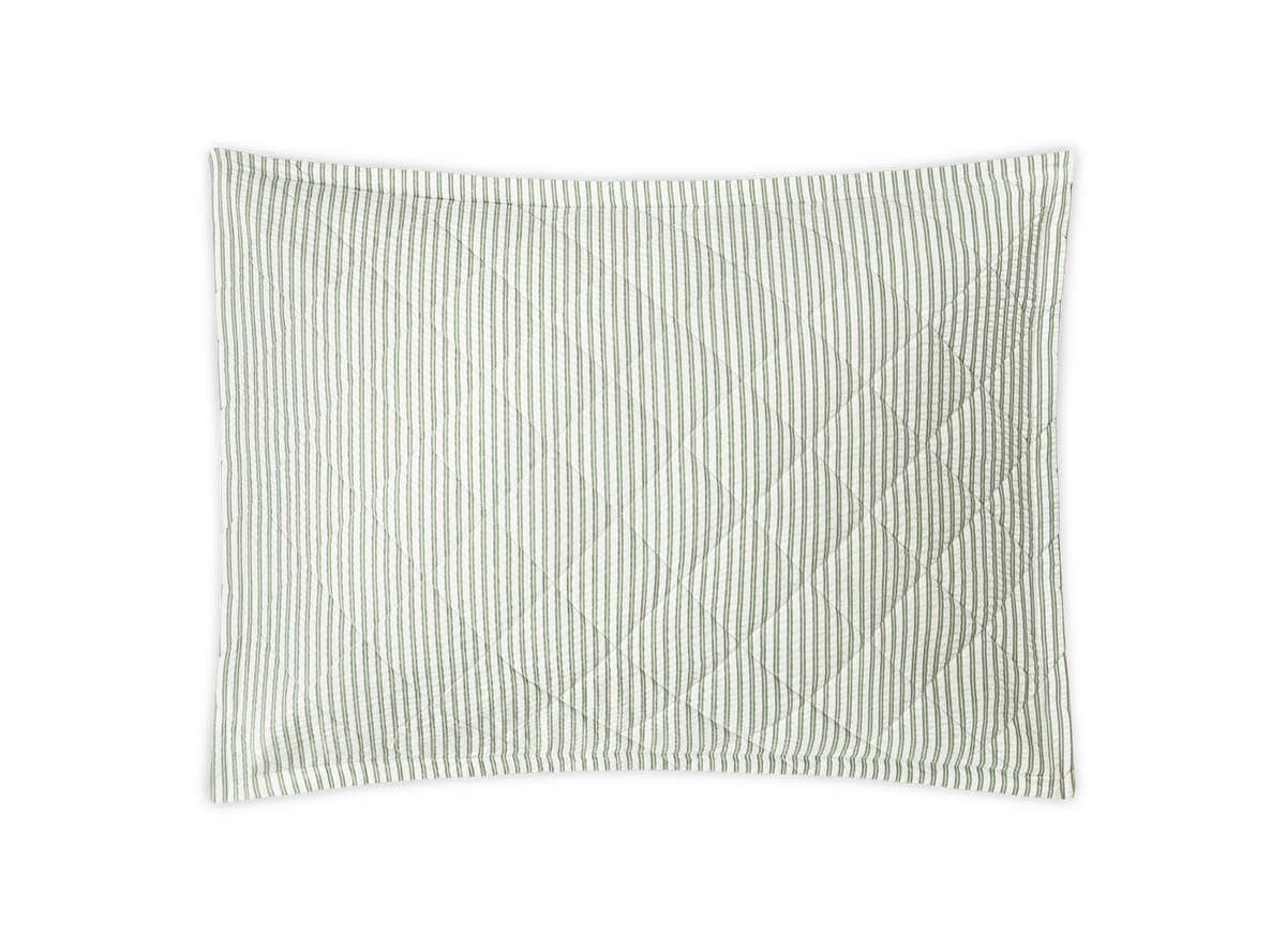 Matteo Sham in Palm, Quilted Standard 21" W x 27" L, plus 1" flange