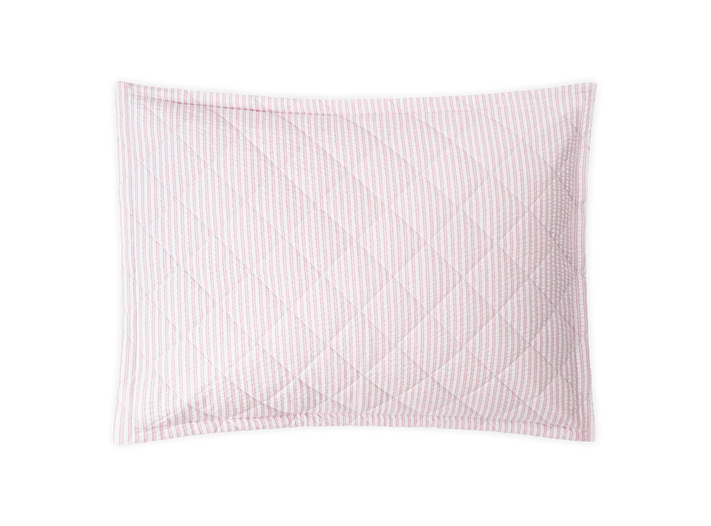 Matteo Sham in Pink, Quilted Standard 21" W x 27" L, plus 1" flange