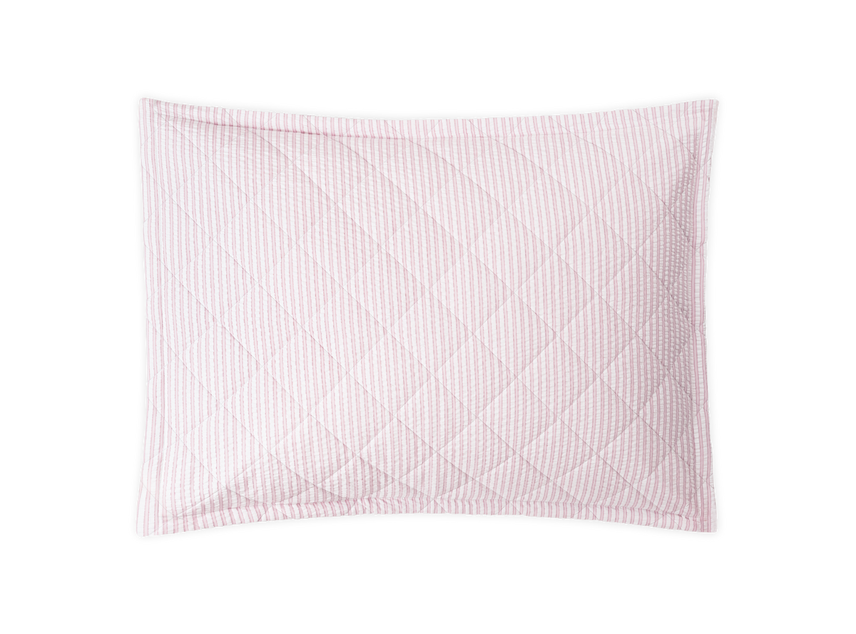 Matteo Sham in Pink, Quilted Standard 21" W x 27" L, plus 1" flange