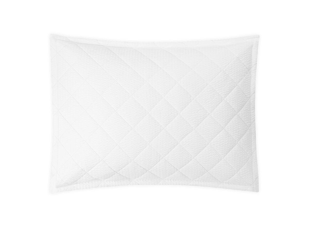 Matteo Sham in White, Quilted Standard 21" W x 27" L, plus 1" flange