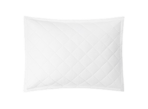Matteo Sham in White, Quilted Standard 21" W x 27" L, plus 1" flange