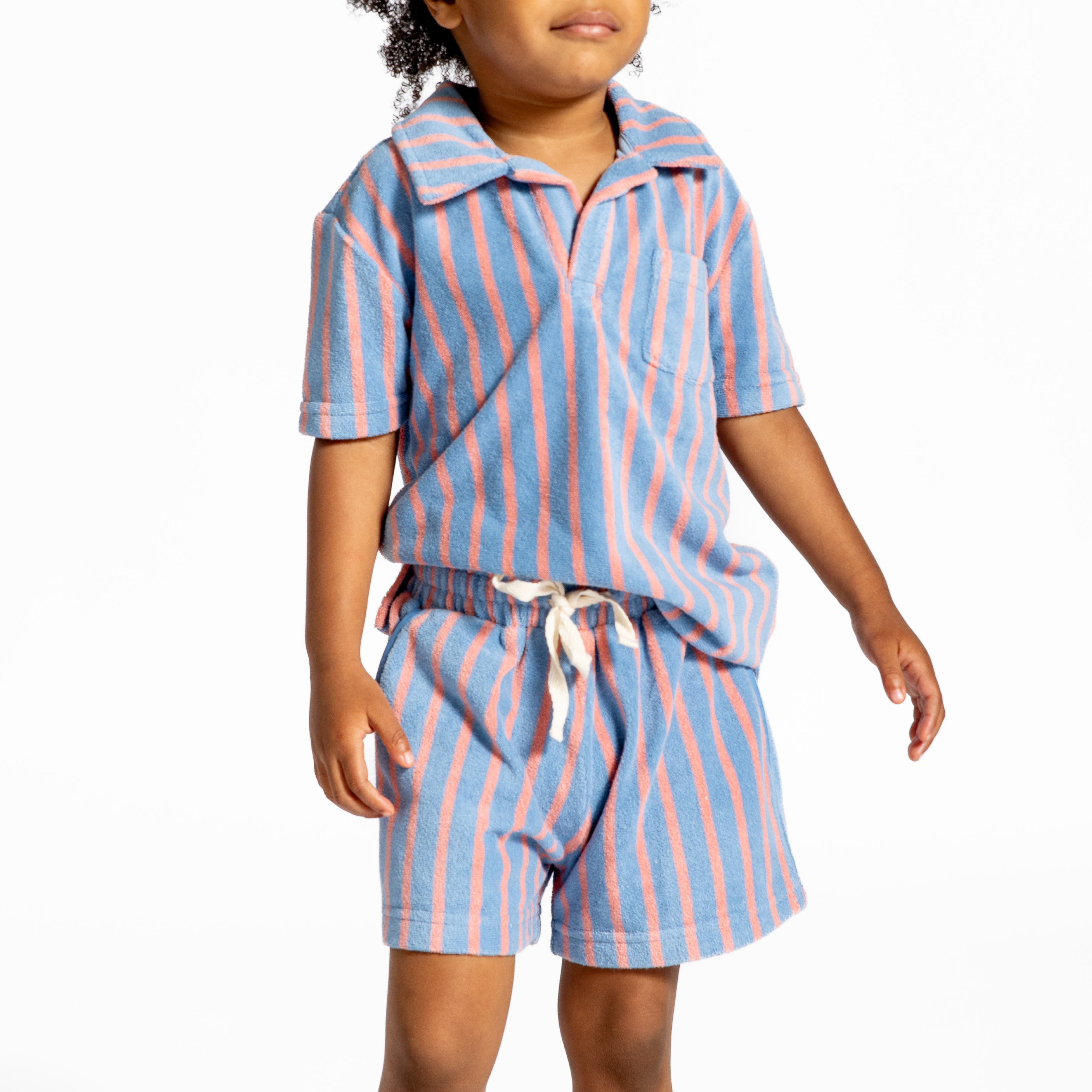 Boys Maritime Stripe French Terry Shorts