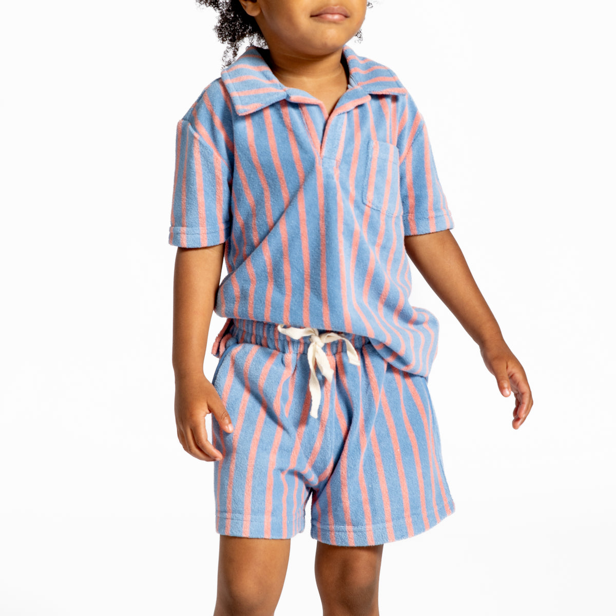 Boys Maritime Stripe French Terry Shorts