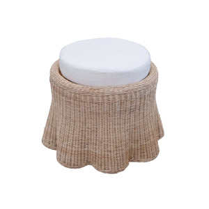 Scallop Small Round Ottoman