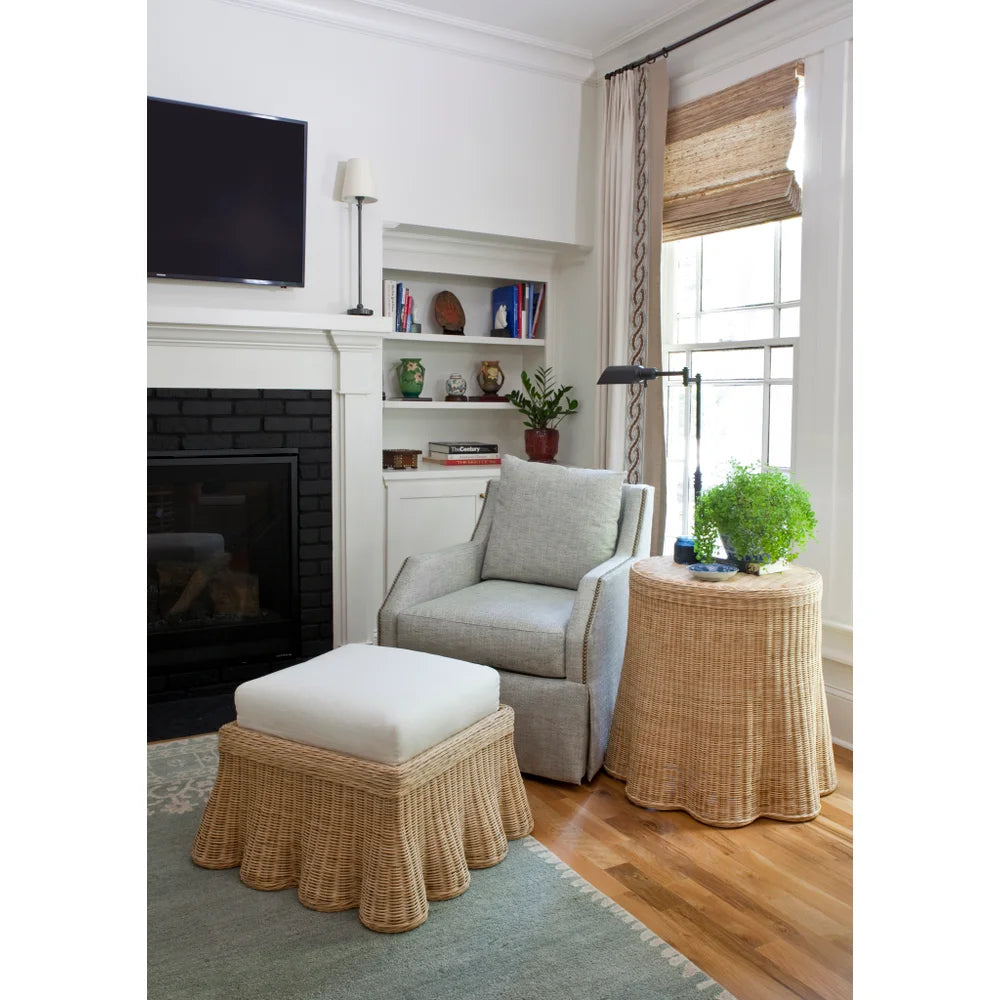 Scallop Square Ottoman