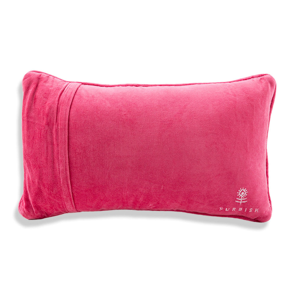 Merry & Bright Needlepoint Pillow - velvet back