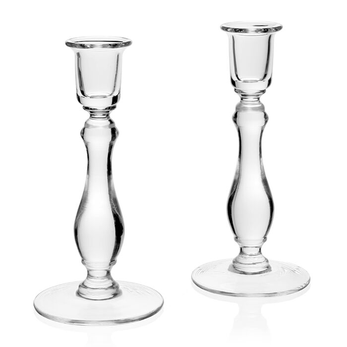 Crystal Meryl 8" Candlesticks, Set Of 2