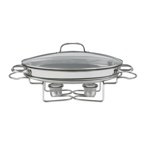 Classic Entertaining Collection 13.5" Oval Buffet Server in Stainless Steel