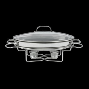 Classic Entertaining Collection 13.5" Oval Buffet Server in Stainless Steel