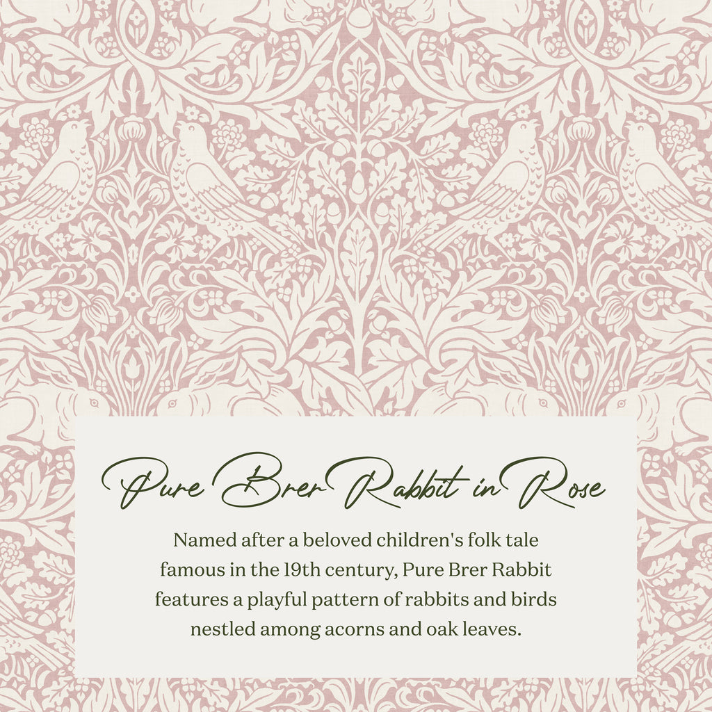 Morris & Co. x Namesake Crawford Gliding Ottoman Pure Brer Rabbit in Rose