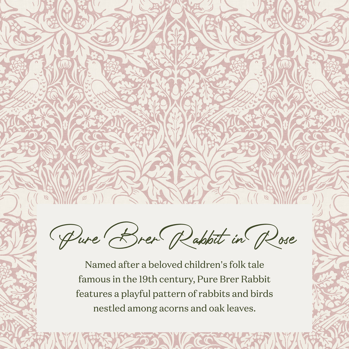 Morris & Co. x Namesake Crawford Gliding Ottoman Pure Brer Rabbit in Rose