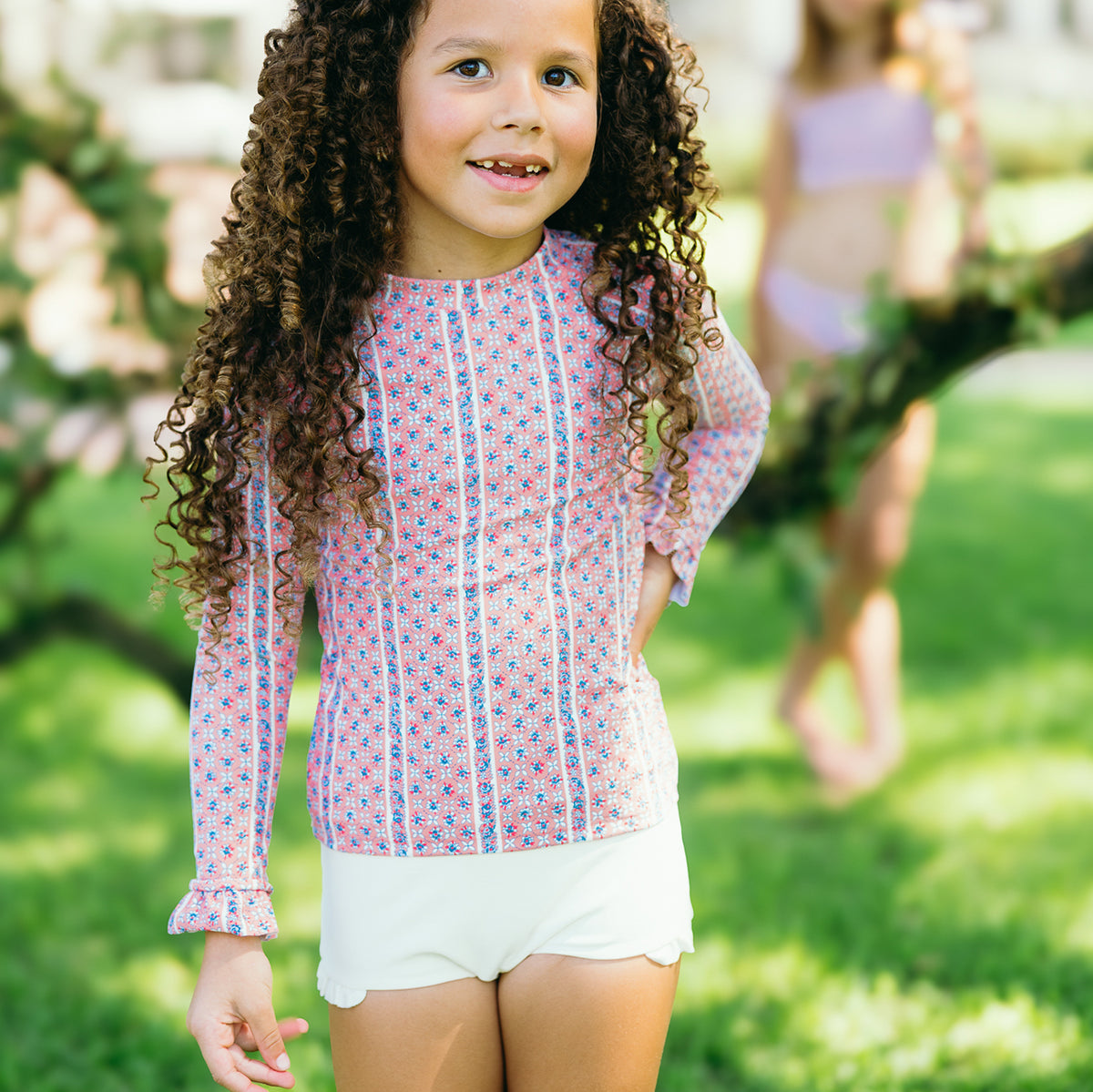 Girls’ Rosa Vine Rashguard Set