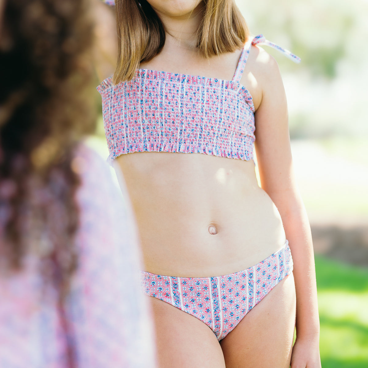 Girls’ Rosa Vine Smocked Bikini